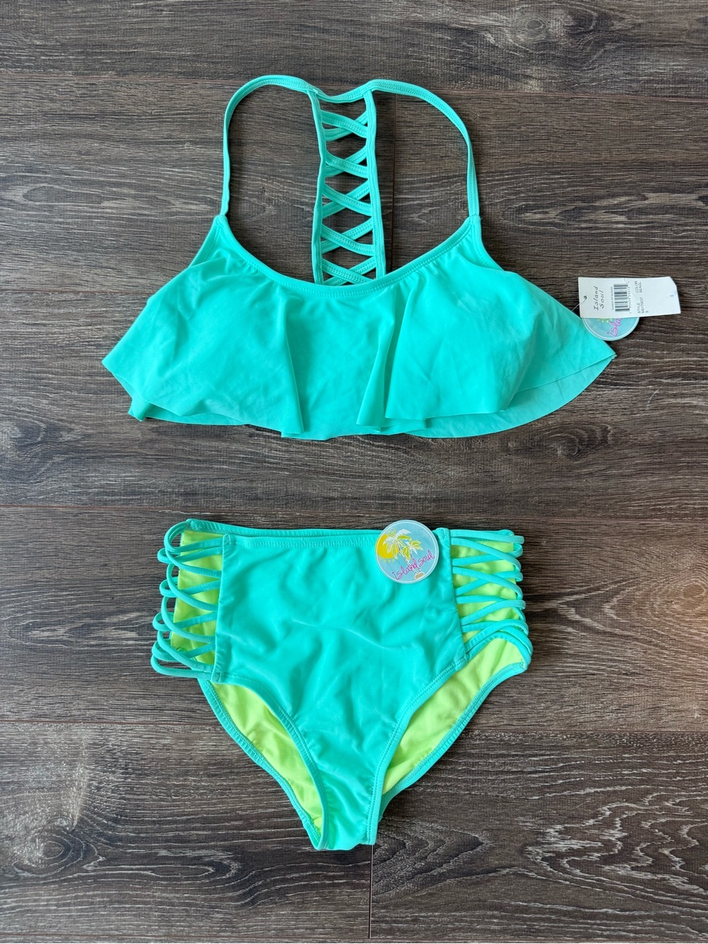 Island Soul High-Rise Ruffle padded Bikini Set